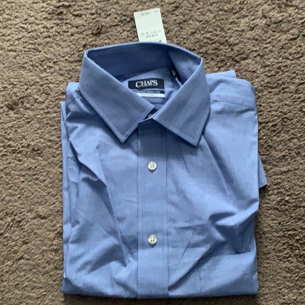 NWT Chaps Ultra Blue Button down Top